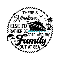 family cruise svg, there's nowhere else i'd rather be than with my family out to sea svg, cruise shirts, cruising