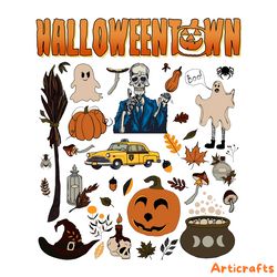 vintage halloween town png digital download files
