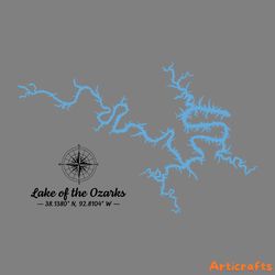 lake of the ozarks missouri map shape silhouette svg