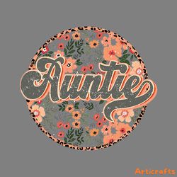 floral auntie png digital download files