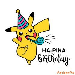 pikachu birthday svg, pokemon birthday svg, svg png jpg dxf eps cricut silhouette cutting