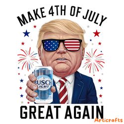busch light beer make 4th of july great again png