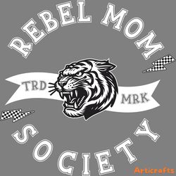 rebel mom society tiger roar png digital download files