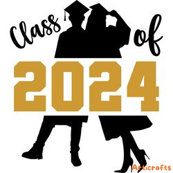 class of 2024 couple graduation png digital download files