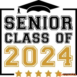 senior class of 2024 bye school png digital download files