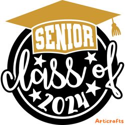 senior class of 2024 proud graduate png digital download files