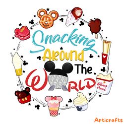 disney mouse snacking around the world png