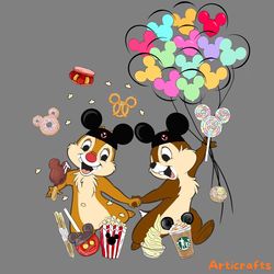 chip and dale mickey ears disney snack party png