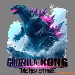 retro godzilla x kong the new empire 2024 movie png