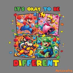 its okay to be different mario characters png