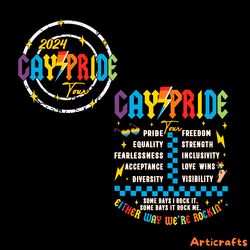 gay pride tour 2024 pride month svg digital download files