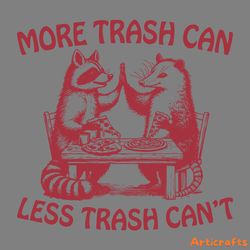 more trash can less trash cant raccoon opossum svg