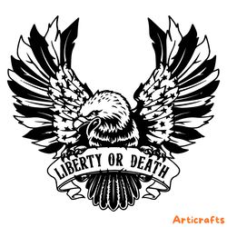 eagles american flag liberty or death svg