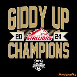 giddy up champions 2024 stallions ufl svg