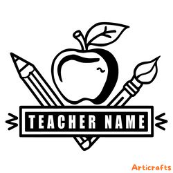 custom teacher name split monogram best teacher svg