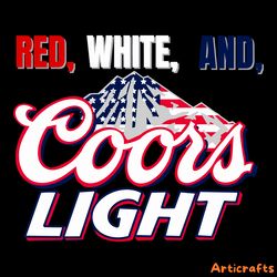 red white and coors light us mountain svg