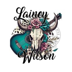 guitar| country music |lainey wilson| flowers and skull |digital download png