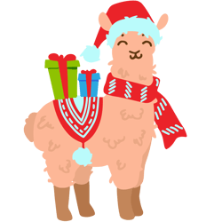 christmas llama svg, llamas clipart, llama holidays svg, merry christmas svg, digital download (2)