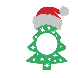 christmas tree monogram svg, christmas tree in santa hat svg, holidays svg, christmas svg designs, digital download