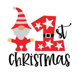 1st christmas svg, baby gnome christmas svg, baby xmas svg, christmas baby svg, holidays svg, digital download