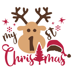 my 1st christmas svg, reindeer svg, baby first christmas svg, baby xmas svg, christmas baby svg, instant download (2)