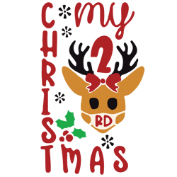 my 2nd christmas svg, reindeer svg, baby second christmas svg, baby xmas svg, christmas baby svg, instant download (2)