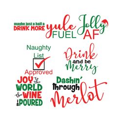 Christmas Wine Svg Bundle, Christmas shirt svg, Christmas sign Svg, Drink Svg, Holidays Svg, Digital download