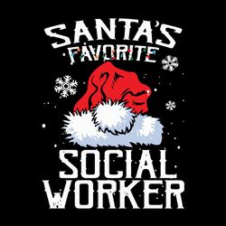 santa's favorite social worker svg, merry christmas svg, funny santa svg, snowflakes svg, winter svg, digital download