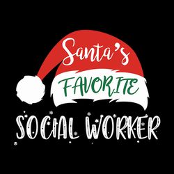 santa's favorite social worker svg, merry christmas svg, funny santa svg, snowflakes svg, winter svg, instant download