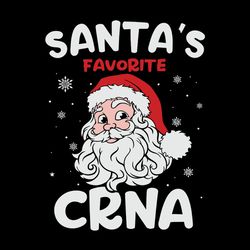 santa's favorite crna svg, merry christmas cute crna, winter snowflakes svg, paramedic life, nurse anaesthetist