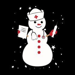 snowman nurse svg, snowman clipart, snowman christmas svg, winter holidays svg, christmas svg, digital download
