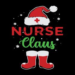 nurse claus svg, nurse santa claus svg, nurse christmas svg, santa clipart, snowflakes svg, digital download