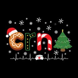 crna nurse christmas svg, heartbeat line clipart, christmas tree svg, winter snowflakes svg, nurse life, candy cane