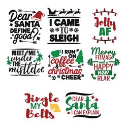 christmas quote svg bundle, 8 adult christmas quote cut files, christmas svg, holidays svg, digital download