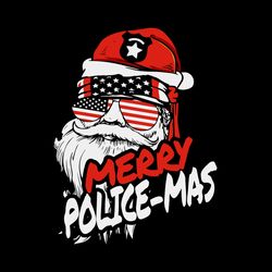 merry police-mas svg, police christmas svg, policeman santa claus svg, santa christmas svg, digital download