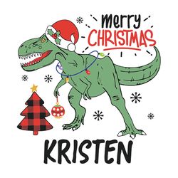 merry christmas kristen svg, christmas dinosau svg, christmas tree svg, merry christmas svg, digital download