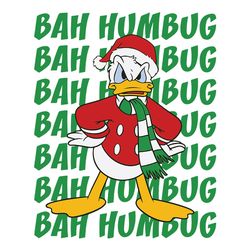 donald duck bah humbug svg, donald duck clipart, donald duck santa svg, funny holidays svg, digital download