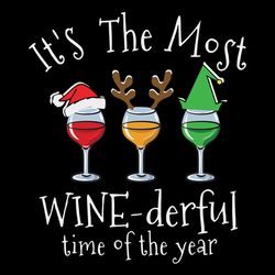 it's the most wine-derful time of the year svg, christmas wine svg, christmas alcohol pajama svg, digital download
