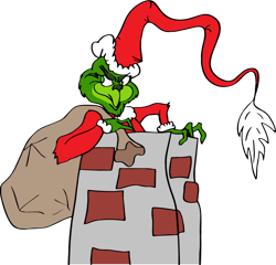grinch santa in the chimney svg, grinch christmas svg, christmas svg, grinchmas svg, the grinch svg, digital download