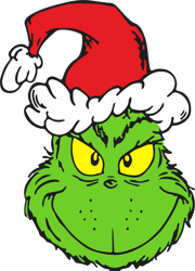 grinh santa hat svg, grinch head svg, grinch christmas svg, grinchmas svg, the grinch svg, digital download