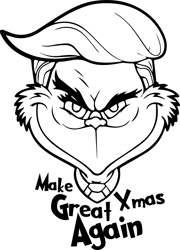 donald trump make great xmas again outline svg, grinch christmas svg, christmas svg, grinchmas svg, the grinch svg