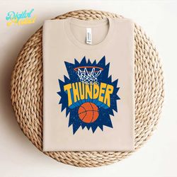 thunder swish basketball nba team svg digital download