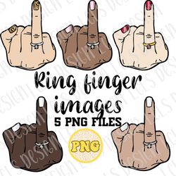 Wedding Finger SVG Bundle, PNG, Engaged Finger Svg, Wifey Diamond Ring, bridal party tshirt design, honeymoon image, wed