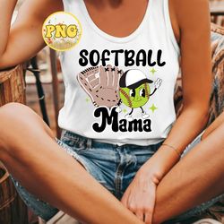 softball mama png, softball season png, softball clipart, retro softball png, mother's day png, mama clipart, softball m