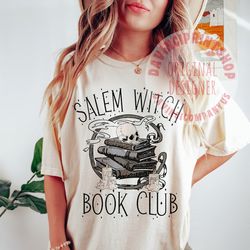salem witch book club png, halloween sublimation design, spooky vibes png, spooky season png, vintage png, sublimation d