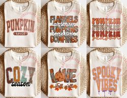 retro fall bundle png, fall vibes png, autumn png, fall shirt, fall sublimation, halloween png, fall shirt sublimation d