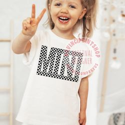 checkered mini sublimation designs, little girl png, girl sublimation, retro mini png, mini sublimation, retro png, subl