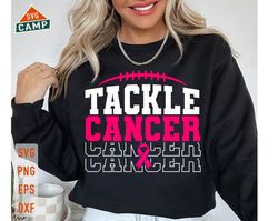 tackle cancer svg, breast cancer awareness svg, football cancer svg, fight cancer svg, tackle breast cancer svg, breast