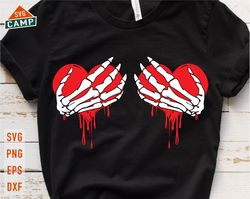 valentine skeleton hands hearts svg, blood heart dripping svg, funny valentine day svg, venlentine heart svg, valentine