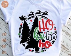 ho ho ho svg, merry christmas svg, ho ho ho with santa claus svg, christmas tree svg, funny christmas svg, christmas shi